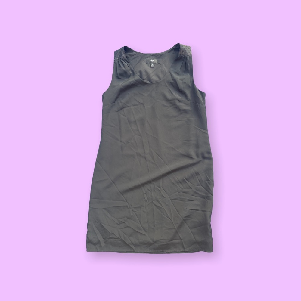 Blank shift dress with sequin strap details